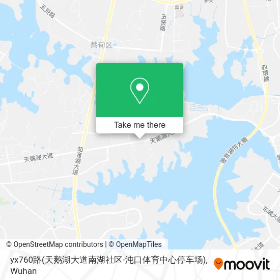 yx760路(天鹅湖大道南湖社区-沌口体育中心停车场) map