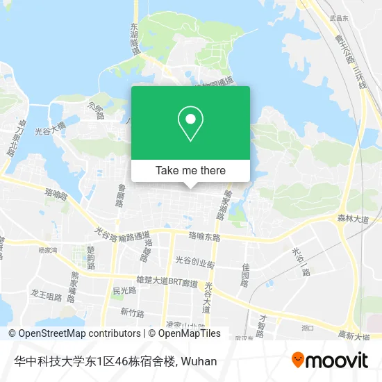 华中科技大学东1区46栋宿舍楼 map