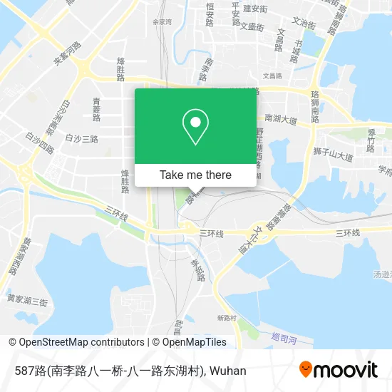 587路(南李路八一桥-八一路东湖村) map