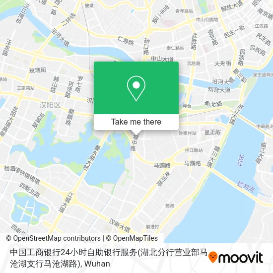 中国工商银行24小时自助银行服务(湖北分行营业部马沧湖支行马沧湖路) map