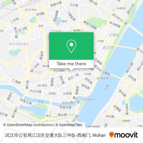 武汉市公安局江汉区交通大队三中队-西南门 map