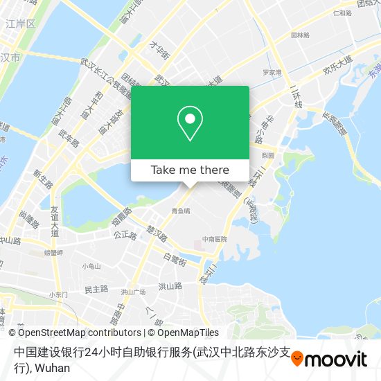 中国建设银行24小时自助银行服务(武汉中北路东沙支行) map