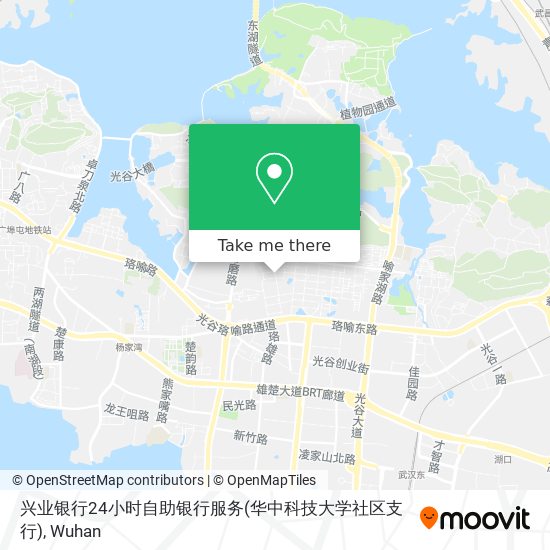 兴业银行24小时自助银行服务(华中科技大学社区支行) map