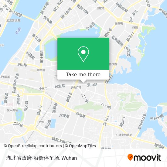 湖北省政府-沿街停车场 map