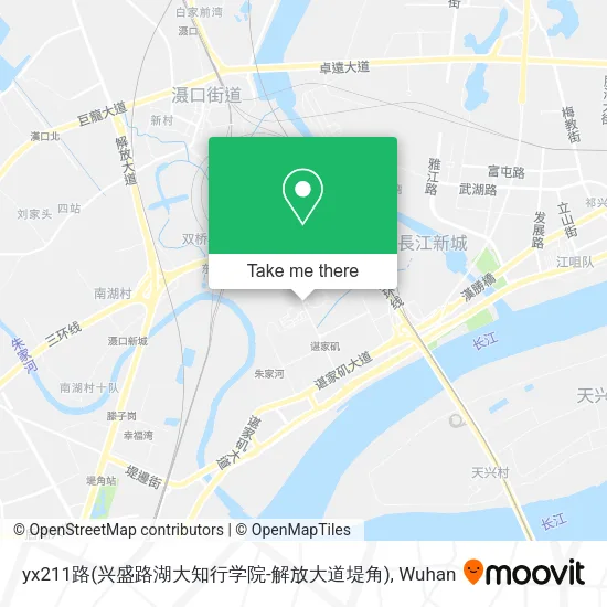 yx211路(兴盛路湖大知行学院-解放大道堤角) map