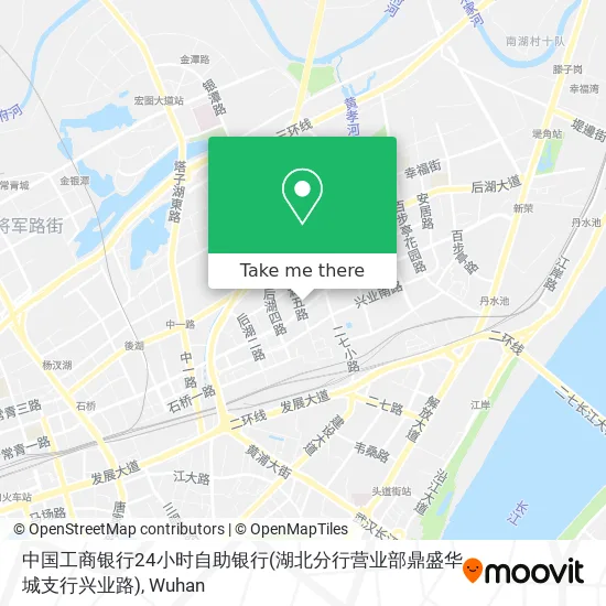 中国工商银行24小时自助银行(湖北分行营业部鼎盛华城支行兴业路) map