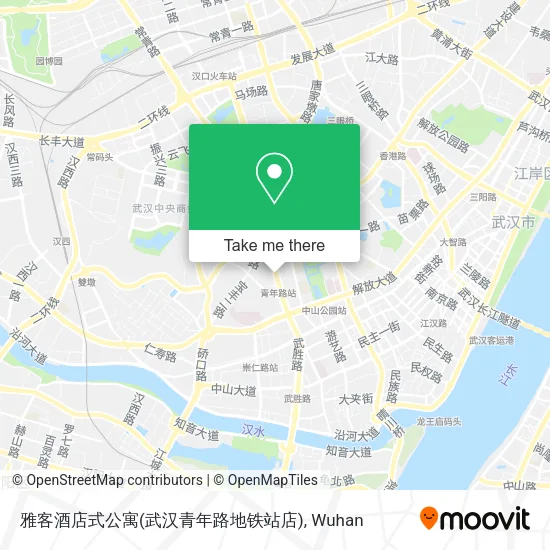 雅客酒店式公寓(武汉青年路地铁站店) map