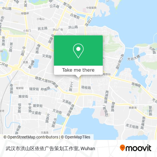 How To Get To 武汉市洪山区依依广告策划工作室in 洪山区by Bus Or Metro