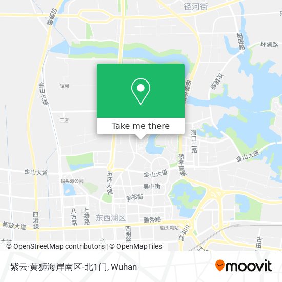 How To Get To 紫云 黄狮海岸南区 北1门in 东西湖区by Bus Or Metro