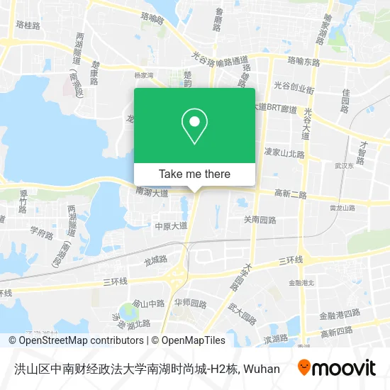 洪山区中南财经政法大学南湖时尚城-H2栋 map