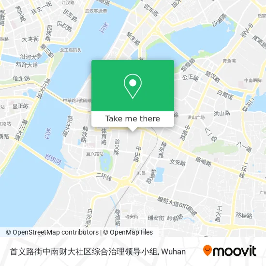 首义路街中南财大社区综合治理领导小组 map