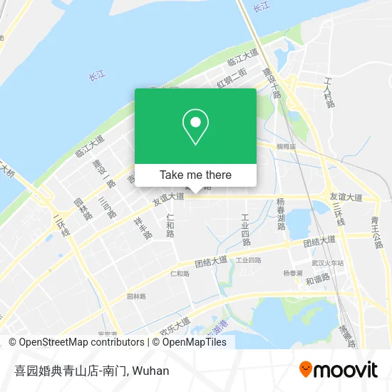 喜园婚典青山店-南门 map