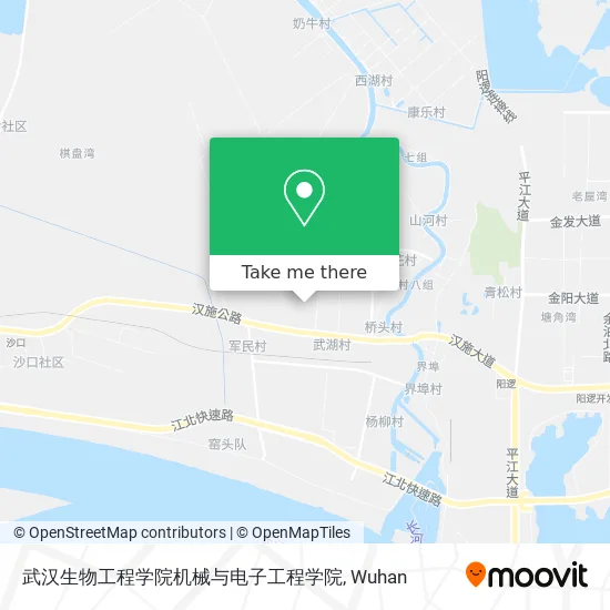 武汉生物工程学院机械与电子工程学院 map