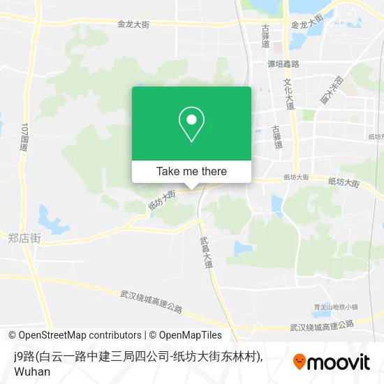 j9路(白云一路中建三局四公司-纸坊大街东林村) map