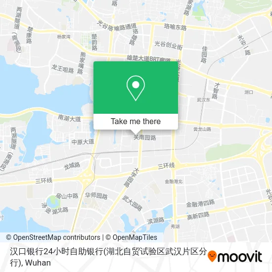 汉口银行24小时自助银行(湖北自贸试验区武汉片区分行) map