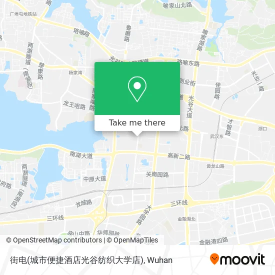 街电(城市便捷酒店光谷纺织大学店) map