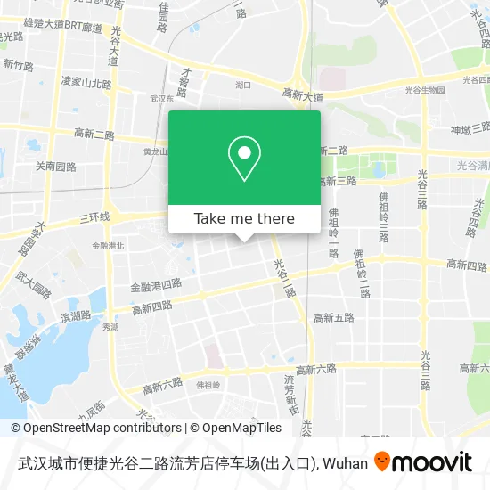 武汉城市便捷光谷二路流芳店停车场(出入口) map