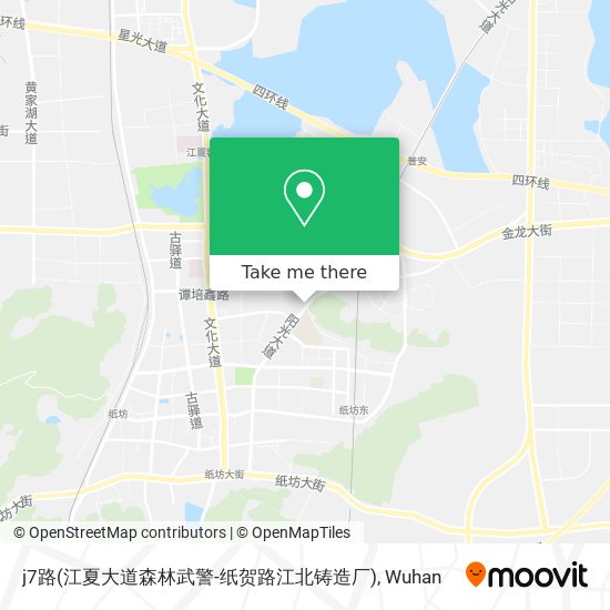 j7路(江夏大道森林武警-纸贺路江北铸造厂) map