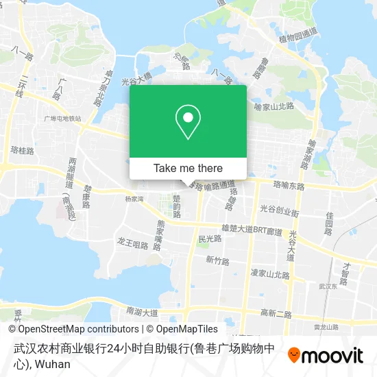 武汉农村商业银行24小时自助银行(鲁巷广场购物中心) map