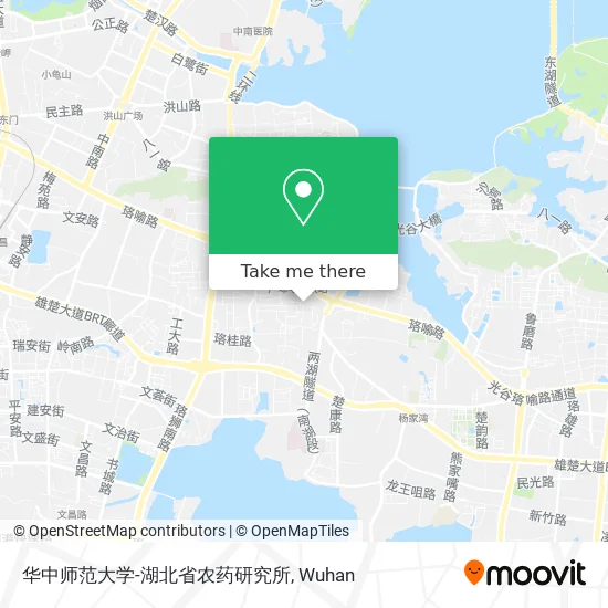 华中师范大学-湖北省农药研究所 map