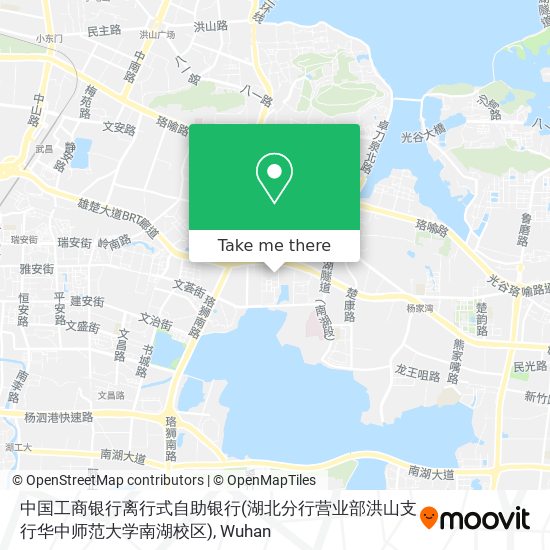 中国工商银行离行式自助银行(湖北分行营业部洪山支行华中师范大学南湖校区) map