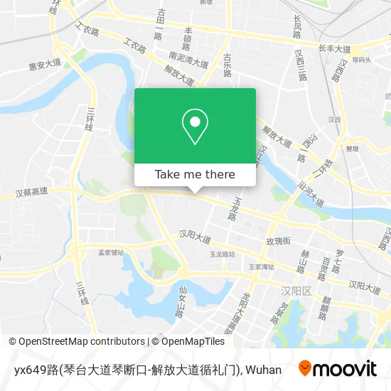 yx649路(琴台大道琴断口-解放大道循礼门) map