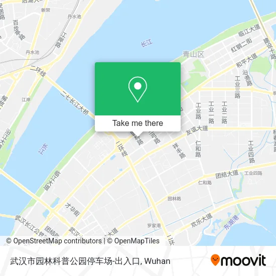 武汉市园林科普公园停车场-出入口 map