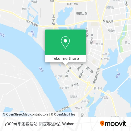 y309n(阳逻客运站-阳逻客运站) map
