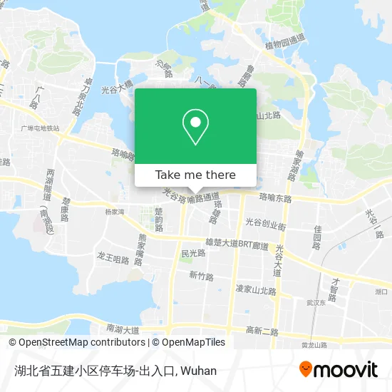湖北省五建小区停车场-出入口 map
