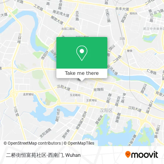 二桥街恒富苑社区-西南门 map