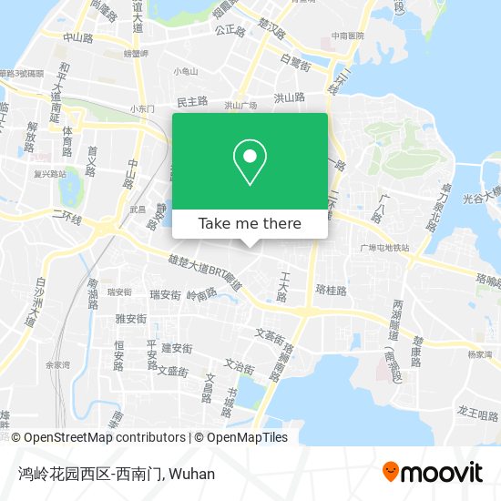 鸿岭花园西区-西南门 map