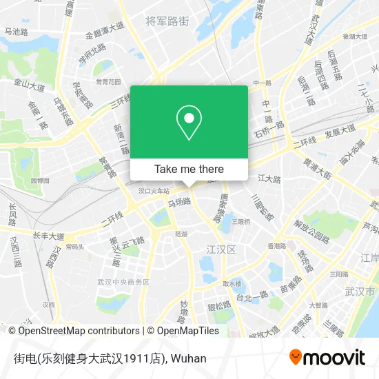 街电(乐刻健身大武汉1911店) map