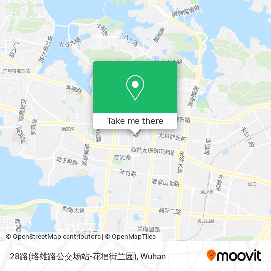 28路(珞雄路公交场站-花福街兰园) map