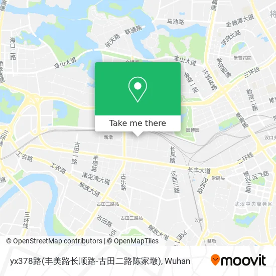 yx378路(丰美路长顺路-古田二路陈家墩) map