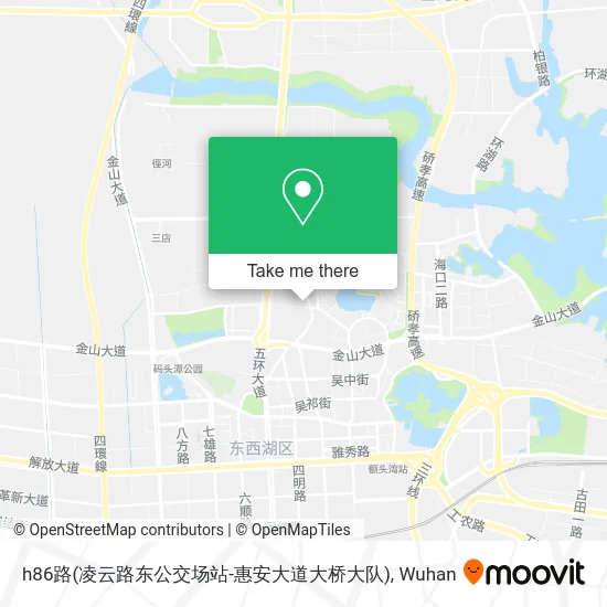 h86路(凌云路东公交场站-惠安大道大桥大队) map