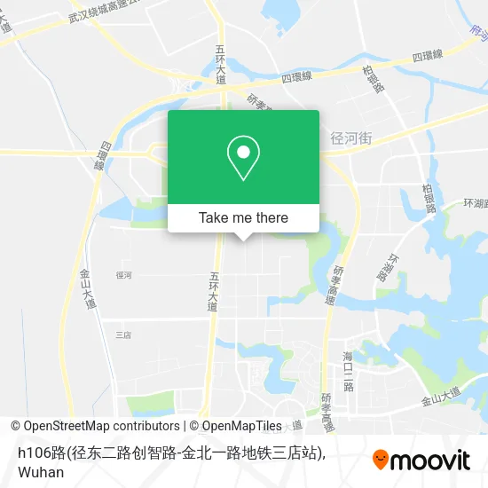h106路(径东二路创智路-金北一路地铁三店站) map