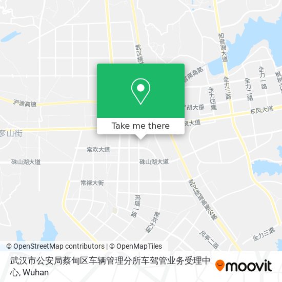 武汉市公安局蔡甸区车辆管理分所车驾管业务受理中心 map