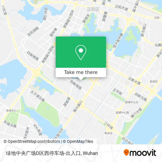绿地中央广场D区西停车场-出入口 map