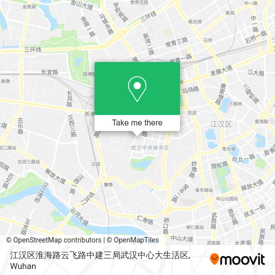 江汉区淮海路云飞路中建三局武汉中心大生活区 map