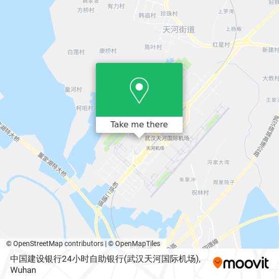 中国建设银行24小时自助银行(武汉天河国际机场) map