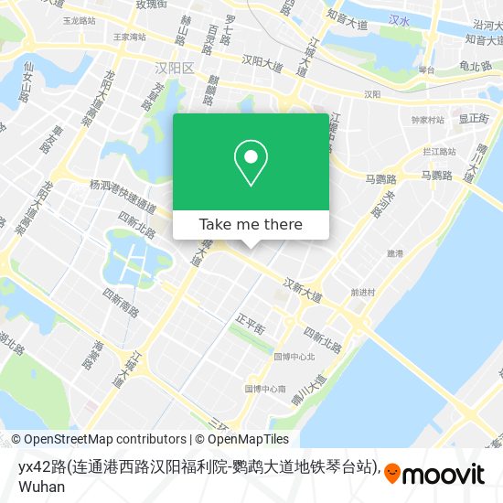 yx42路(连通港西路汉阳福利院-鹦鹉大道地铁琴台站) map