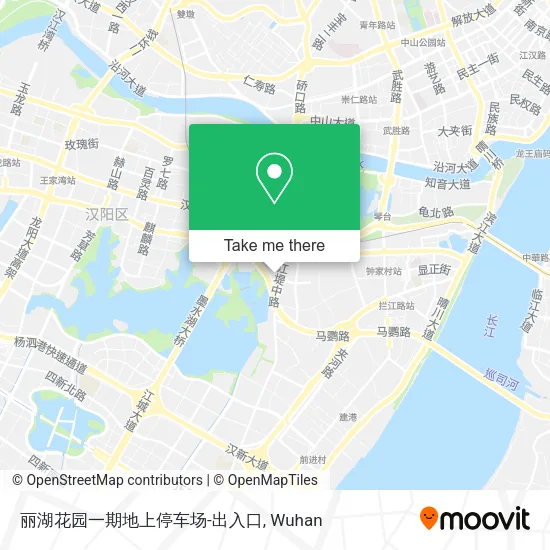 丽湖花园一期地上停车场-出入口 map