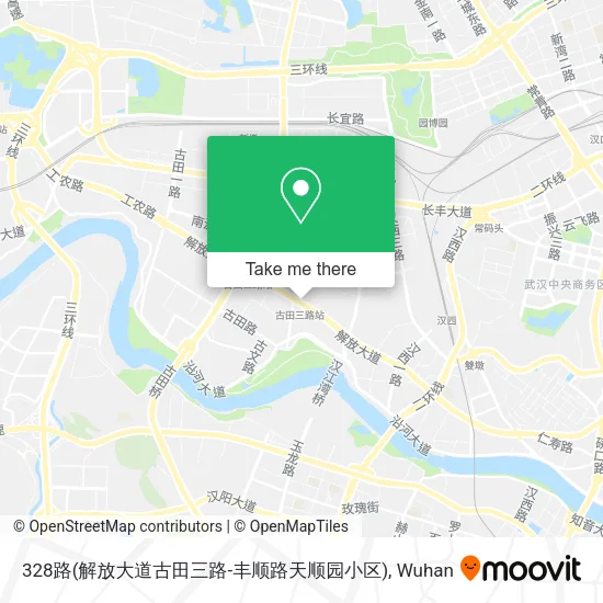 328路(解放大道古田三路-丰顺路天顺园小区) map