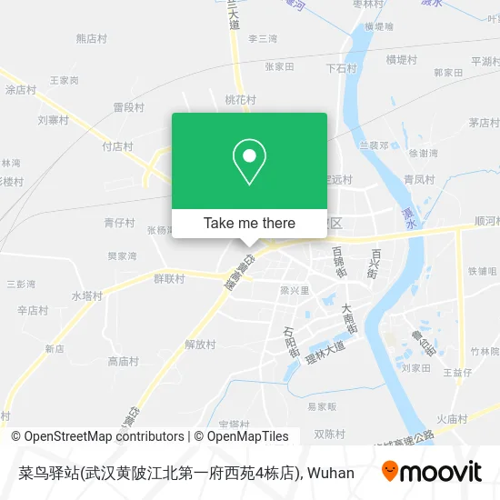 菜鸟驿站(武汉黄陂江北第一府西苑4栋店) map