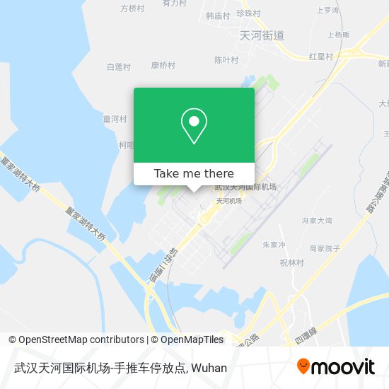 武汉天河国际机场-手推车停放点 map