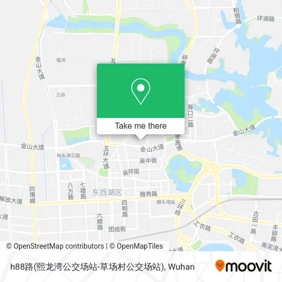 h88路(熙龙湾公交场站-草场村公交场站) map