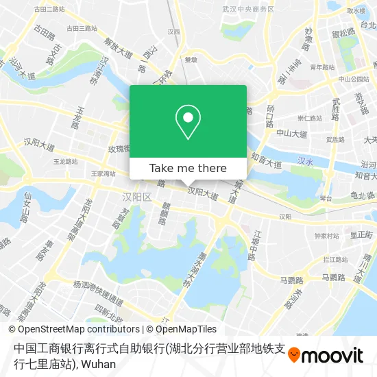 中国工商银行离行式自助银行(湖北分行营业部地铁支行七里庙站) map
