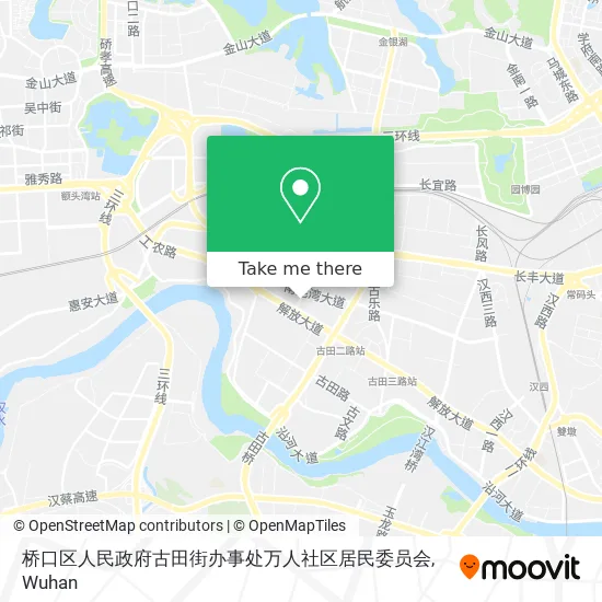 桥口区人民政府古田街办事处万人社区居民委员会 map