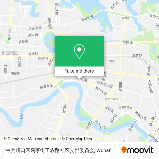 中共硚口区易家街工农路社区支部委员会 map
