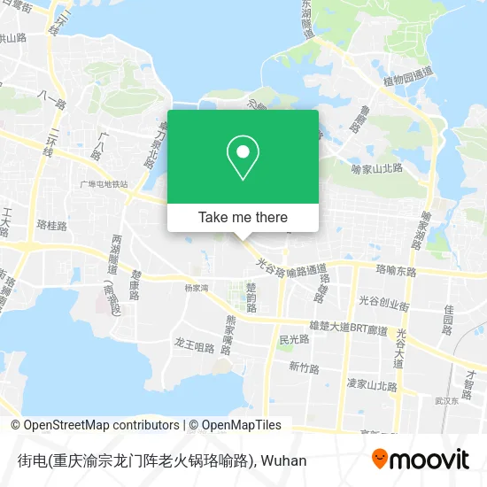街电(重庆渝宗龙门阵老火锅珞喻路) map